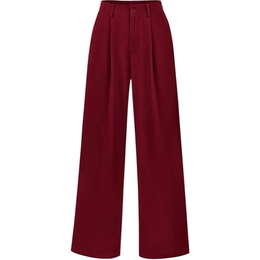 NWOT Pretty Garden Burgundy Trouser Wide Leg Pants Stretchy Size Small - Picture 3 of 7